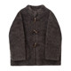 JIUJIU retro horn buckle stand collar fur coat for women in winter 2025 new warm fur top
