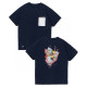 Zhang Xiaomo's Japanese 25 summer new product front pocket rear shopping cart cartoon pattern short-sleeved pure cotton T-shirt versatile top
