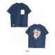 Zhang Xiaomo's Japanese 25 summer new product front pocket rear shopping cart cartoon pattern short-sleeved pure cotton T-shirt versatile top
