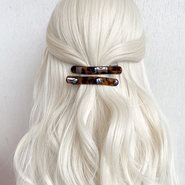 Daily elegant leopard print medium-sized duckbill clip washing face mask bangs clip both sides of hair clip out street hair clip