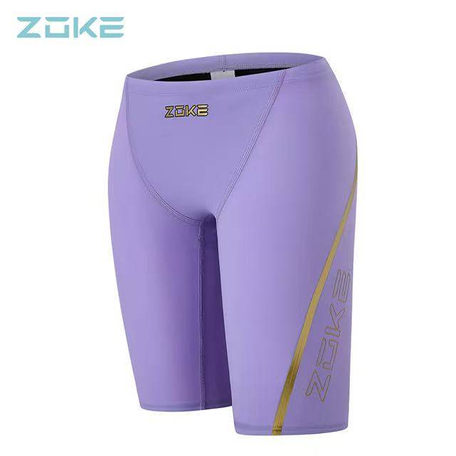 zoke boys and girls training one-piece five-point swimsuit swimsuits and trunks teenagers adult competition FINA certification