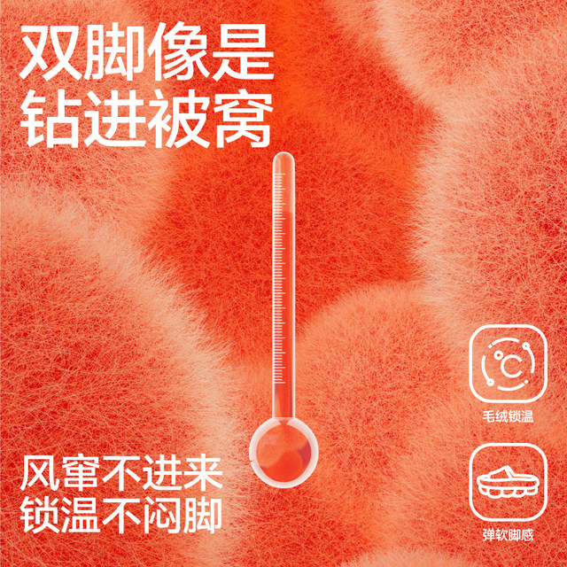 Sanli cotton slippers for women in winter 2025 new home cotton drag couple home indoor non-slip autumn and winter fur slippers for men