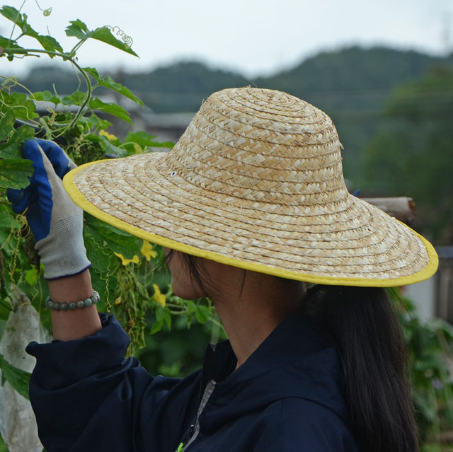 Big Straw Hat Farmers Beach Outdoor Shanshan Summer Sunscreen Site Female Big Eaves Big Men's Hat Hat Sun Agricultural Hat
