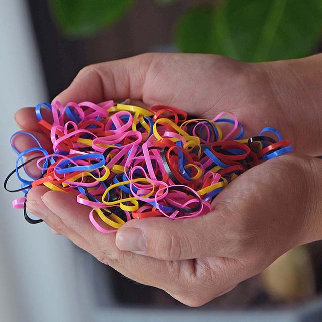 Children's hair accessories, baby's strong pull, continuous hair ring, girl's disposable hair rubber band, black small hair rope, hair rope