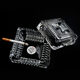 Crystal glass ashtray home creative office living room large thickened anti-fall ash anti-fly ash square