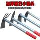 Multifunctional gardening and flowering household hoe, outdoor stainless steel digging and weeding tool, gardening hoe