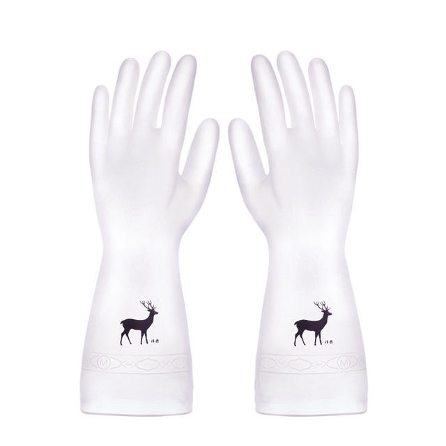 Household cleaning thickened kitchen dishwashing rubber housework laundry washing dishes waterproof durable rubber thin gloves