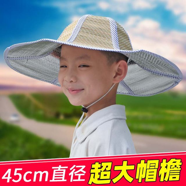 
Six-piece folding fan hat dual-purpose linen flower straw hat men and women sun hat outdoor fishing hat sun hat sun hat