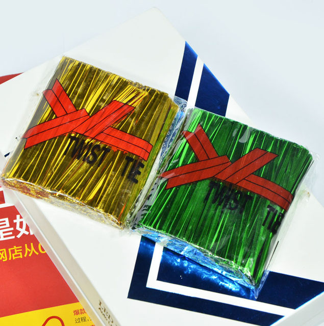 Golden tie silk metal tie tie line tie -tie trimming gold wire iron wire rope bread food gift bag seal