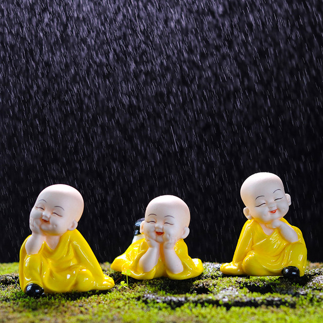 Boutique Ceramic Little Monk Tea Pets cute little Sami bonsai gardening fish tank landscaping Chinese decoration