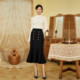 Stubborn 2025 new wool commuter college style breasted fish tail medium length knitted high waist A-line skirt for women
