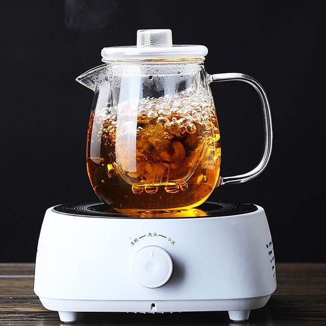 Heat-resistant glass teapot, thickened, explosion-proof, filtered ...