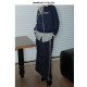Unnnsad Blokette Boilet Skirt College Sports Casual Knitting Twita Blown Blind Color Skirt
