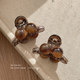 Amber Cherry Small Clip Women's New Bangs Side Clip Temperament Fashionable Hairpin Princess Hair Clip