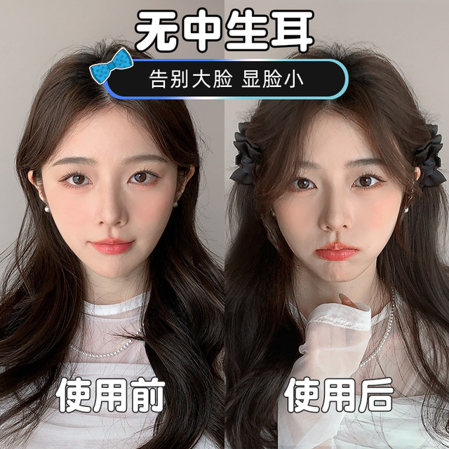 Elf ear bow princess head clip sweet girl hair clip forehead bang clip temperament shark clip hair card