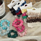 3 pieces ~ Simple solid color satin small intestine hair tie for women in autumn and winter, high elasticity and durability rubber band hair tie headband