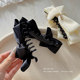 Korean satin bow banana clip women's high ponytail vertical clip grabbing clip temperament hair clip hair accessories showing hair volume shark clip