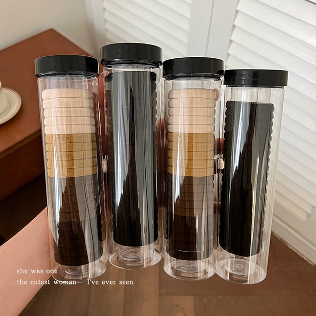 2025 new high ponytail head rope tie hair rope for girls' hair ring high elastic durable rubber band leather hood