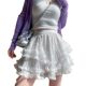 White lace fluffy cake short skirt for women in summer new large size lining high waist slim small A-line gauze skirt
