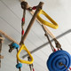Outdoor children's plastic ring kindergarten wooden stick horizontal bar toy indoor balcony exercise outdoor monkey bar swing
