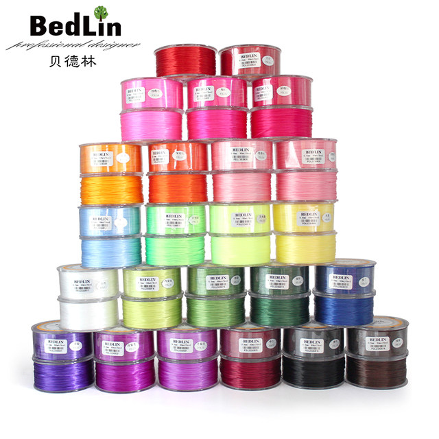Bedlin flat elastic line bracelet pearl agate bead rope rubber band elastic line thread through small beads