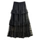 Gentle and sweet lace skirt for women in spring and summer new high-waisted ruffle skirt spliced ​​layered mesh cake skirt
