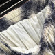 Retro plaid chiffon skirt with pockets for women's spring and summer new rubber waist diamond plaid mid-length large hem skirt