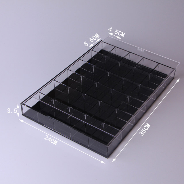 Transparent acrylic multi-grid storage display jewelry box loose bead accessories Buddha beads bracelet bracelet storage box box