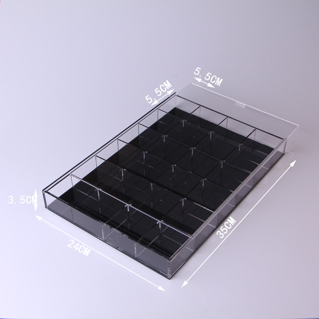 Transparent acrylic multi-grid storage display jewelry box loose bead accessories Buddha beads bracelet bracelet storage box box