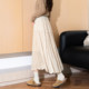 Tang Lion Skirt Women's Women's Autumn Heavy Works Velvet Skirt Elegant Sweet Cake Skirts Covering Belly Skin Umbrella Skirt A
