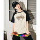Tang Lion's 24 -year summer new top female funny animal graffiti loose and inserted shoulder sleeve short -sleeved T -shirt sz
