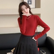 Tang Lion Half -neck Super Essence Sweaters 2024 New Positive Slim Slim Rejuvenation Covered Top Female Women's Autumn and Winter Fave

