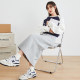 Tang Lion's autumn new skirt loose waist, slit A -line long skirt, sporty meat, and thin foundation one -step skirt