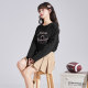 Tangshi 2024 autumn new women's long-sleeved T-shirt loose round neck sweet top pink pure cotton inner base qc