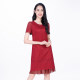 Shengyuzhu women's clothing counter spring and summer solid color bead pattern mid-length mid-waist temperament dress