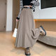 Boxer skirt female autumn and winter new pleated skirt suit thick sweet style skirt high waist thin A -line long skirt
