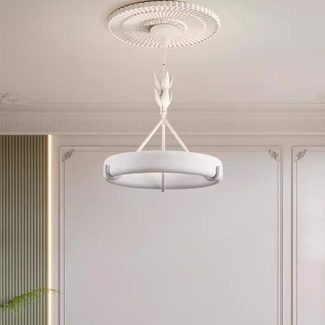 Retro French living room chandelier designer Athena art carved diffuse reflection mother and baby lamp bedroom dining room lamp