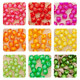 10mm four-corner beads medium bead square bead acrylic material loose beads DIY hand-woven beads color