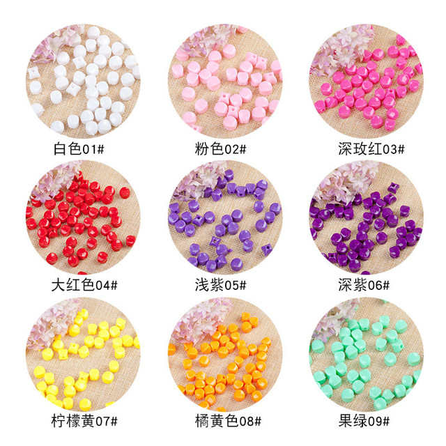 10mm solid four-corner beads DIY hand-made beaded woven tissue box material wrap acrylic square beads sparse beads beads