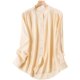 Small stand-up collar Hangzhou silk top for women 2021 new long-sleeved solid color mulberry silk shirt versatile loose spring clothes