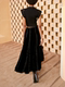 Women's autumn new winter sweet velvet silk heavy industry ruffle skirt high-end fashion niche long skirt