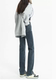 Blue and gray straight-leg jeans for women, high-waisted and slim, 2025 spring and autumn new floor-length cigarette pants plus velvet narrow version wide-leg pants