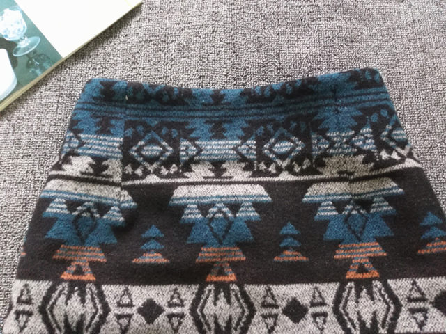Woolen winter skirt Korean version retro printed hip-cover short skirt one-step skirt autumn and winter new skirt slim bottom skirt