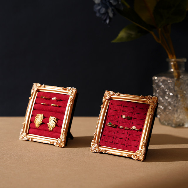 ins Nordic style creative photo frame ring tray display stand jewelry storage table jewelry display photography props