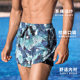 Swimsuit men's suit new style youth adult men's large size hot spring double-layer swimming trunks swimming equipment complete set