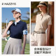Hazzys Polo shirt for women 2025 summer new solid color casual short-sleeved T-shirt fashion lapel top