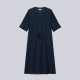 
Hazzys summer bubble yarn clean color V-neck short-sleeved dress simple trendy and casual women's style