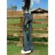Micro -Laza jeans women's autumn high waist thin horseshoe pants show long elastic embroidered wool bun trousers spring and autumn
