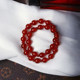 Star Zhao Lusi's same style natural red agate round bead two-circle bracelet Women's agate chalcedony bracelet gift