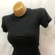 South Korean INS women's sweet honey retro dark red pocket sexy basic model short -sleeved T -shirt 2019 new model